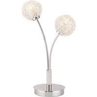 Lighting Collection 2Lt Table Lamp With Wire Shades