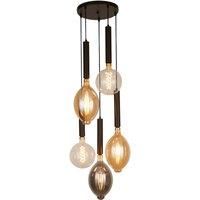 Searchlight Elegance pendant light, 5-bulb black