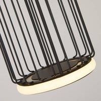 Searchlight Cage LED pendant light, 1-bulb, black