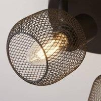 Searchlight Mesh ceiling light, 3-bulb