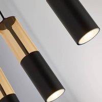 Searchlight Merrygold 5 Light Bar Ceiling Pendant, Amber Acrylic & Black