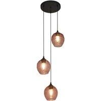Lighting Collection Pink Glass Tripod Floor Lamp