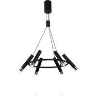 Searchlight Elegance pendant light, 6-bulb black