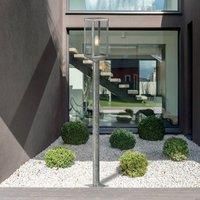 Searchlight Box II 900mm Outdoor Post, Silver & Clear Glass, IP44