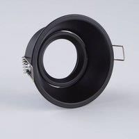 Searchlight Recessed light Slim Trim, black, 9.4 cm, IP20, aluminium, GU10