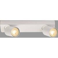 Searchlight Spotlight ceiling light, white, 2-bulb, aluminium, GU10
