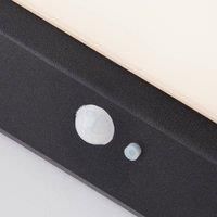 Searchlight 67418BK Solar LED Wall Light, IP54, black, 2w, 215lm, PIR motion