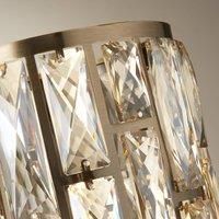 Searchlight Bijou table lamp, brass, crystal glass
