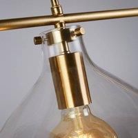 Searchlight 31031-3PB Margarita 3 Bar Light, brass, clear glass