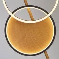 Searchlight Curio LED floor lamp, wood look