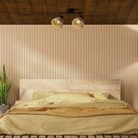 Searchlight Lance ceiling light, 2-bulb, bamboo