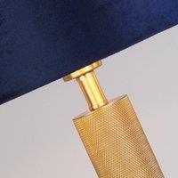 Searchlight London table lamp, brass / blue