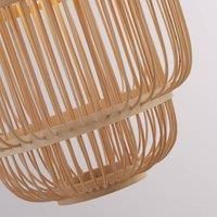 Searchlight X Java floor lamp, bamboo