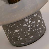 Searchlight X Vessel table lamp, grey / smoky grey, concrete, glass