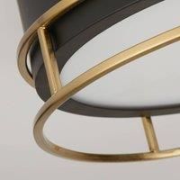 Searchlight 62012-2PB Phoenix 2 Light, IP44, black & brass, 300mm