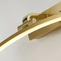 Searchlight 79821-40SB Santorini LED Picture Light, satin & polished brass