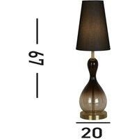 Searchlight Marakesh table lamp black/smoke grey Height 67 cm textile/glass
