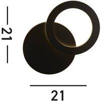 Searchlight Hyde LED outdoor wall light, black, 21 cm, aluminium, indirect