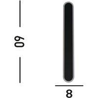 Searchlight Bordo LED outdoor wall light, height 60 cm, black, aluminium