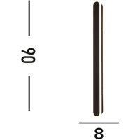 Searchlight Bordo LED outdoor wall light, height 90 cm, black, aluminium