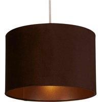 Lighting Collection Chocolate 30Cm Velvet Shade Ab Liner, Brown
