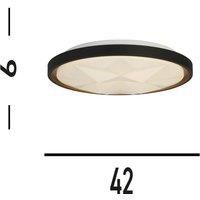Searchlight LED ceiling lamp Satellite black 42cm steel remote control