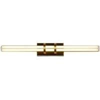 Searchlight Parma LED wall light, black/brass, steel, glass, IP44