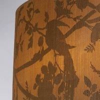 Searchlight Isla pendant light, 45 cm, brown, beige, bamboo, steel