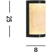 Searchlight LED wall light Nile, height 25 cm, black, steel, IP44