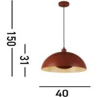 Searchlight Mars hanging luminaire, dark orange, 40 cm, steel