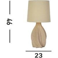 Searchlight Twist table lamp, beige, height 46 cm, textile/ceramic