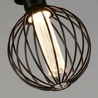 Searchlight LED Deco Bulb Globe E27 4,5W 2.700K black metal struts