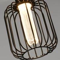 Searchlight LED Deco Bulb Cylinder E27 4.5W 2,700K black metal struts