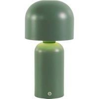 Searchlight Niko LED rechargeable table lamp, olive green Height 26 cm, metal dimmer