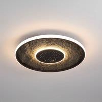 Searchlight Lumadisc LED ceiling lamp, star effect, black, 41 cm