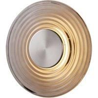 Searchlight Cleo LED wall lamp, grey/nickel-coloured, 30 cm, glass