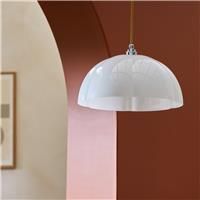 Habitat Apple White Scalloped Glass Easy Fit Lampshade- 35cm