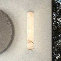 Searchlight LED bathroom wall lamp Wales, gold/marbled, 35 cm steel/resin