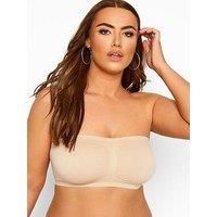Yours Seamless Padded Non-Wired Bandeau Bra - Women/'s - Plus Size Curve Nude