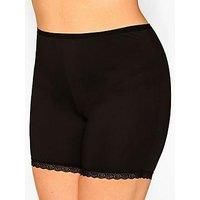 Yours Women's Black Anti Chafing Lace Trim Short Plus Size Curve Black Size