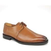 Mens Leather Derby Shoe Black Tan HX London Dagenham Tan Brown