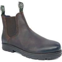 Mens Frank James Classic Pull On Dealer Chelsea Leather Ankle Boot Sizes 7 to 12