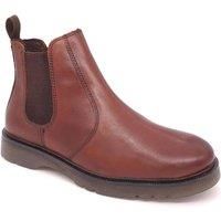 Frank James Men's Naseby Leather Chelsea Boots in Brown | Size: 11