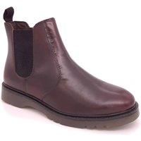 Frank James Men's Naseby Leather Chelsea Boots in Burgundy | Size: 6