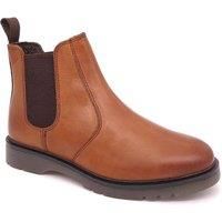 Frank James Men's Naseby Leather Chelsea Boots in Tan | Size: 6