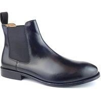 Frank James Windsor Leather Sole Pull On Chelsea Mens Ankle Dealer Boots Black