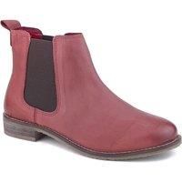 Aintree Soft Nubuck Leather Red Chelsea Boots