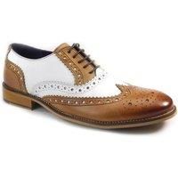 Frank James Redford Mens Leather Lace Up Wingtip Formal Gatsby Brogue Shoes