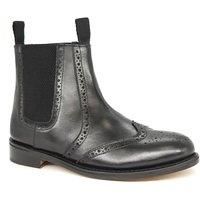 Frank James Men's Ludlow Welted Leather Chelsea Boots in Black | Size: 8