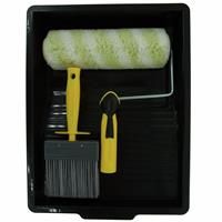 Coral 10499 Max Coat Exterior Large Paint Roller Brush Kit for Sheds Fences Decking Masonry 4 Piece Pack Set